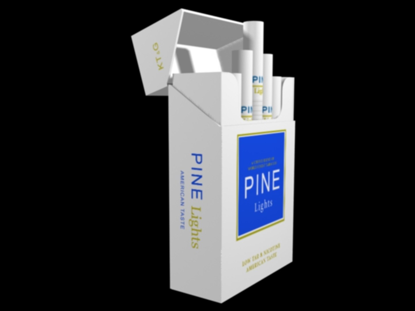 pine cigarettes packs 3d model