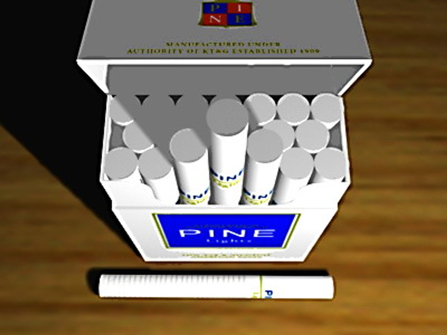 pine cigarettes packs 3d model