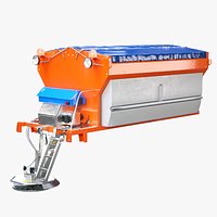 3D Road Salt Spreader Model - Winter Snow Removal Equipment for Trucks