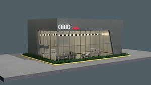 audi car showroom-gallery 3D model