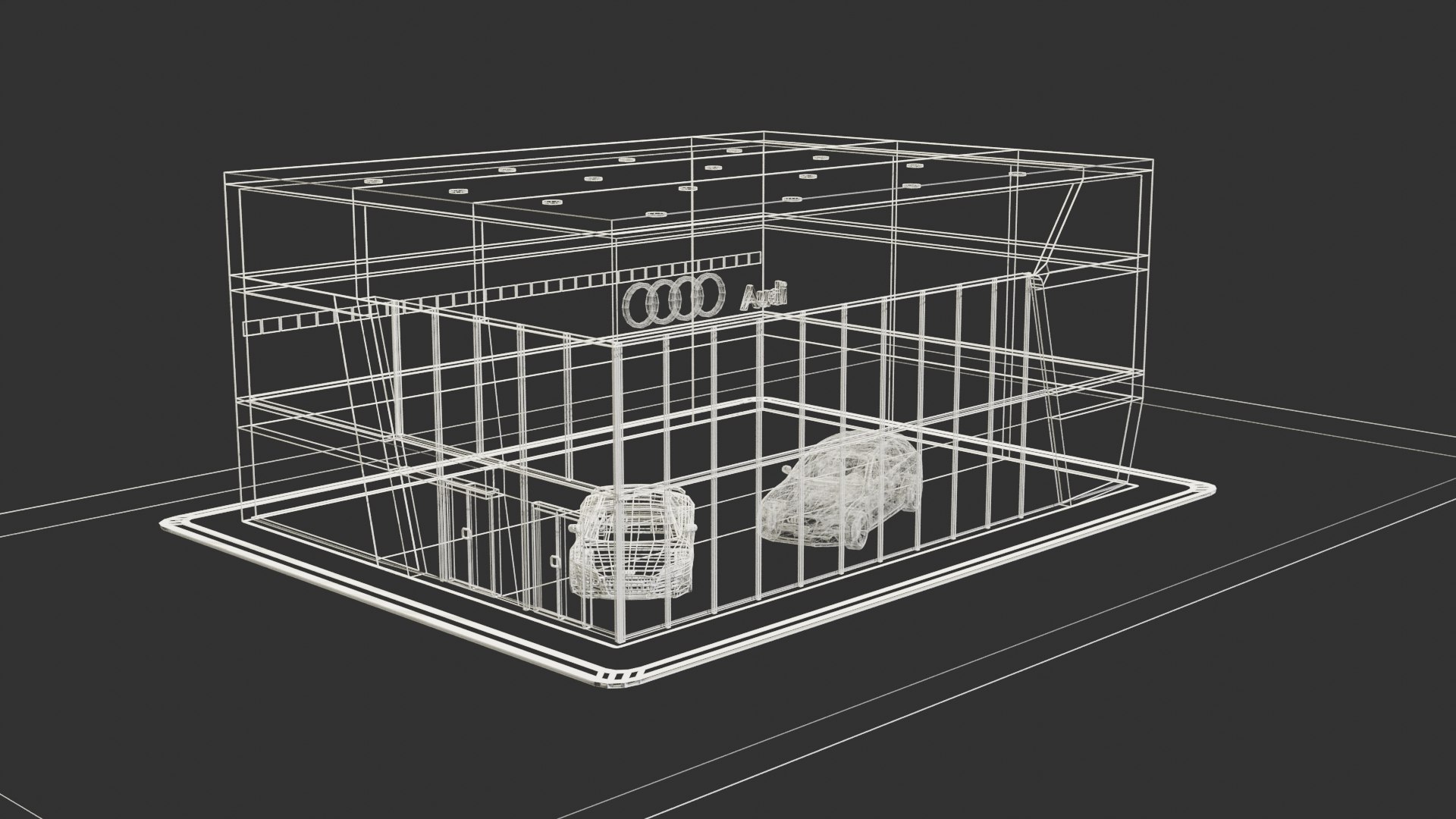 Audi Car Showroom-gallery 3D Model - TurboSquid 1702848