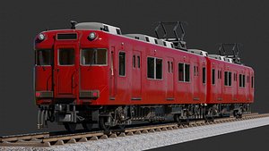 3D Japan Train Meitetsu 6000 low-poly 3d model
