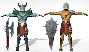Gladiator Low Poly and Arms