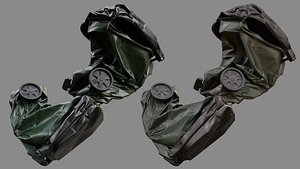 Crushed Trash Can 06 3D model