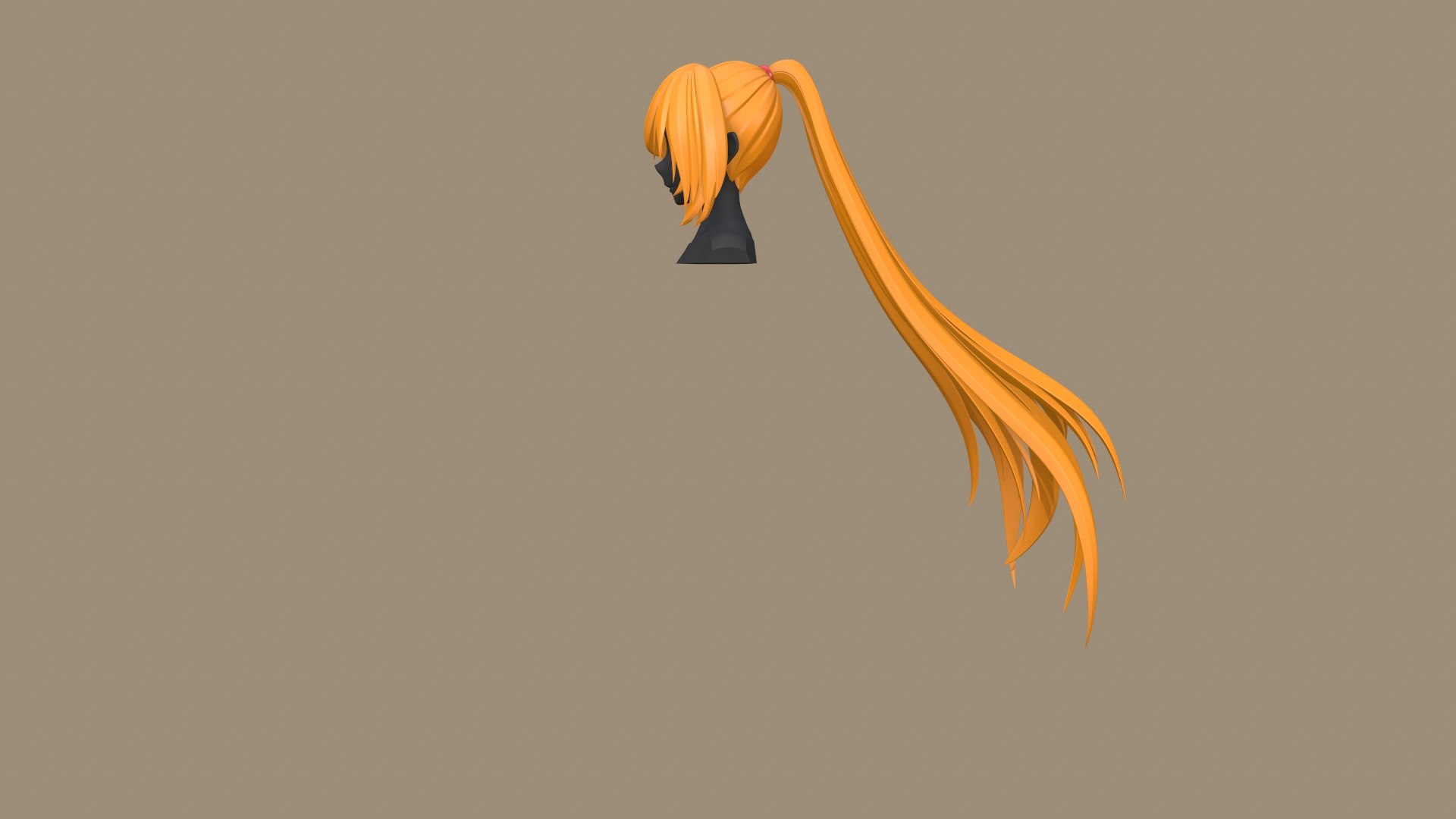 3D girl hair anime - TurboSquid 1464441