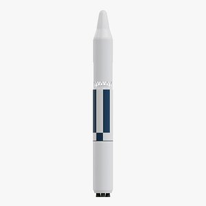 Long March 2 Chang Zheng 2A Launch Vehicle Rocket China 3D model