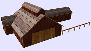simple low-poly western style model