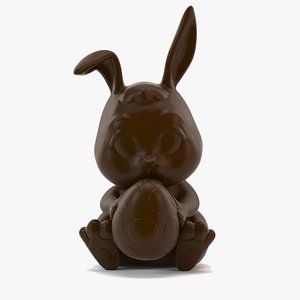 Dark Chocolate Bunny 3D model