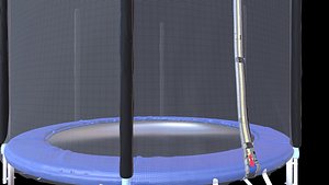 Outdoor Trampoline with Enclosure Net 3D