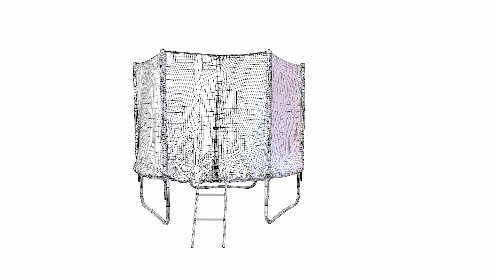 Outdoor Trampoline With Enclosure Net 3D - TurboSquid 2386842