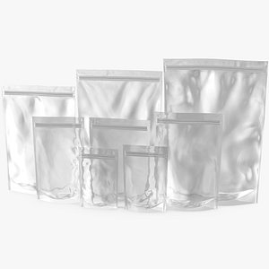 3D Transparent Plastic Bags model