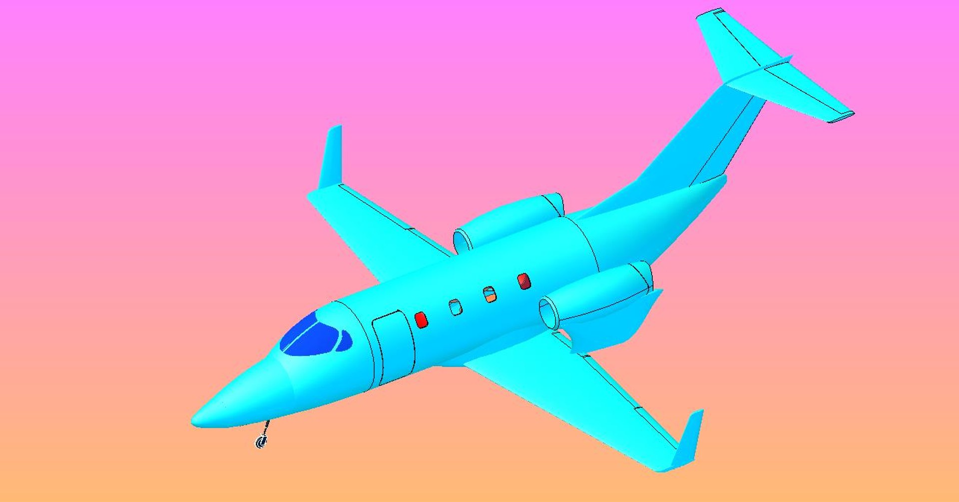 Japan Business Aircraft Solid 3ds