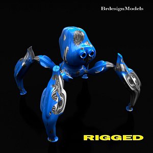 3d model robot spider