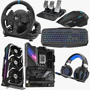 Detailed Gaming Hardware Collection
