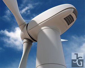 photorealistic wind turbine 3d model