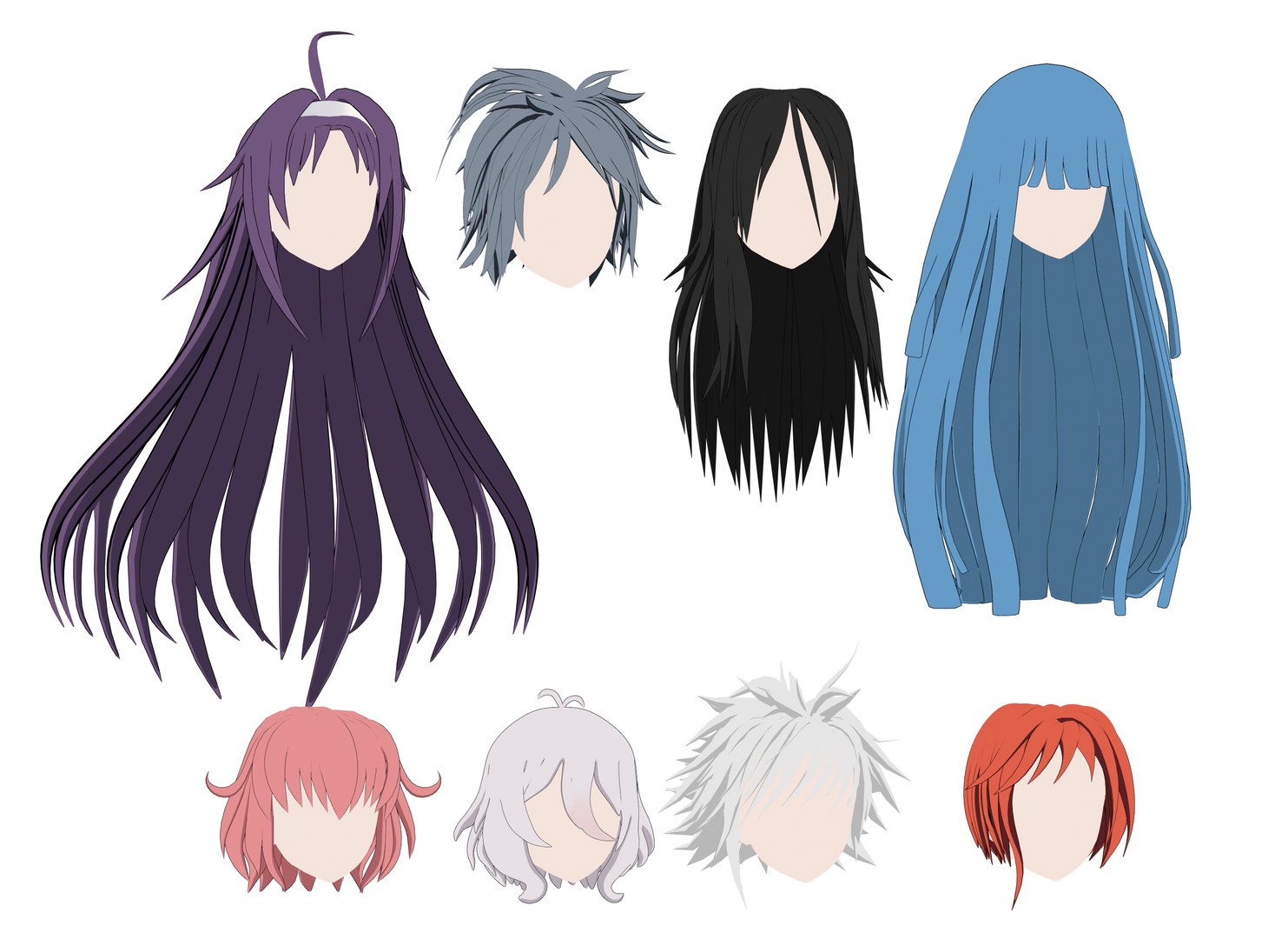 Making a new anime base-model + planned hairstyle selection : r