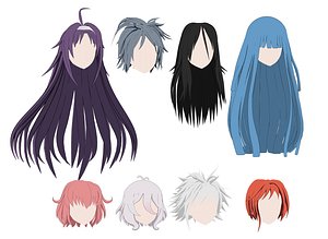 3D hair anime