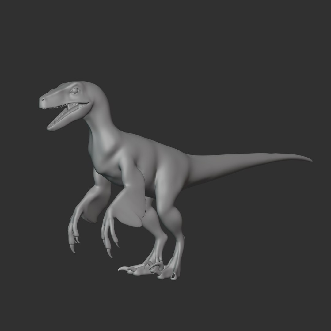 Bambiraptor Basemesh Low Poly 3D model - TurboSquid 1992836