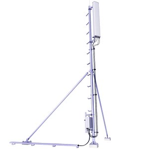 Mobile Phone Tower Station For Roof Building 64 3D model