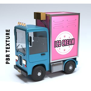 Stylized Cartoon Car Low Poly 3D model