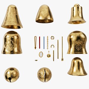 3D model Christmas bell kitbash collection