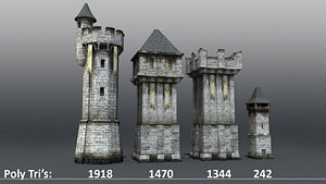 Minecraft Medieval Building Pack 3D Model $10 - .blend .obj .fbx