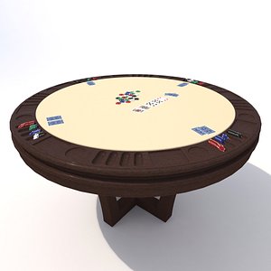 3d model poker table