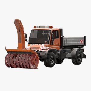 snowplow truck mercedes unimog model