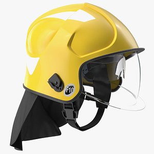 Yellow Fire Helmet F10 MKV 3D model
