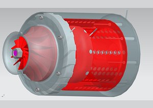 Turbojet model 3D