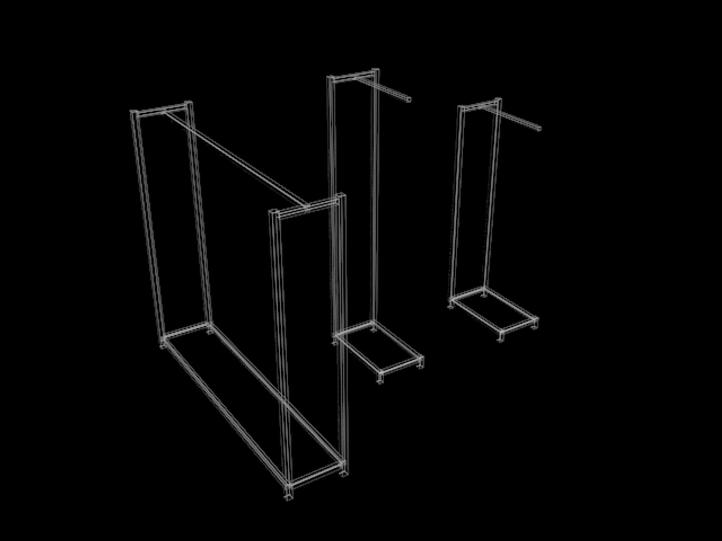 Pack 3 Clothes Rack 3D Model - TurboSquid 1463387