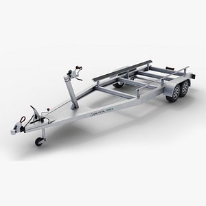 Boat Trailer Low Poly