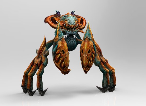 3d obj crab monster