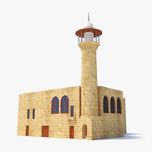 3D Lattakia Port Mosque model