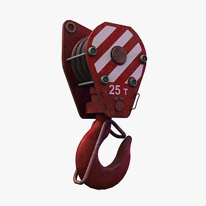 3d heavy crane hook