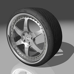 3d model of hre 546r wheel tires
