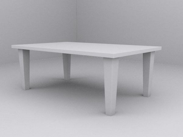 basic dining table 3D model