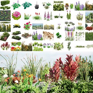 LowPoly Palnts 3d Collection