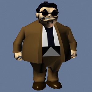 gangster cartoon 3d model
