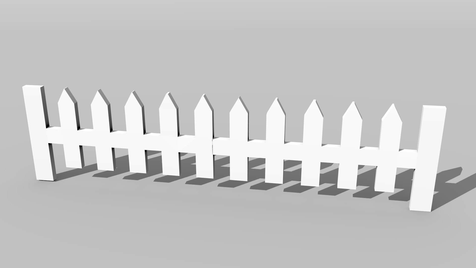Free White Fence Picket 3D Model TurboSquid 1261941