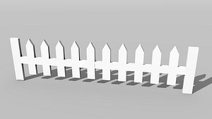 Low poly picket fence