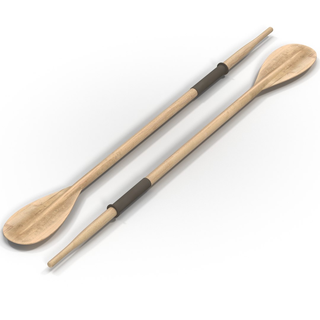 Wooden Paddle 3D model preview