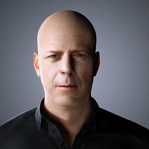 3D Bruce Willis Character 3D Model low-poly model