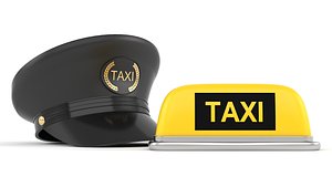 Taxi Driver Cap 3D model