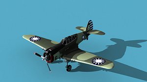 3D Curtiss H-75C Mohawk V12 China