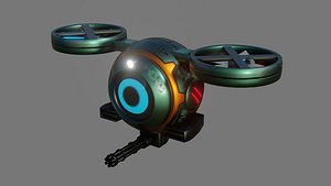 Sci-Fi Drone - Low Poly - Game Ready - PBR 3D model