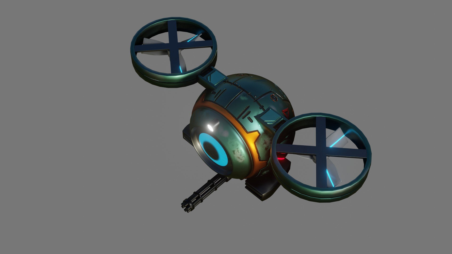 Sci-Fi Drone - Low Poly - Game Ready - PBR 3D model https://p.turbosquid.com/ts-thumb/RD/XJaZ84/Jv/color_0006/jpg/1634623771/1920x1080/fit_q87/dda10cbbecb8778b15696538ea8668772e18aec3/color_0006.jpg
