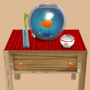 Cartoon Aquarium & Table