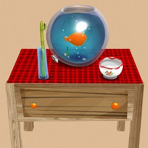 Cartoon Aquarium & Table
