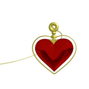 3D necklace with heart model